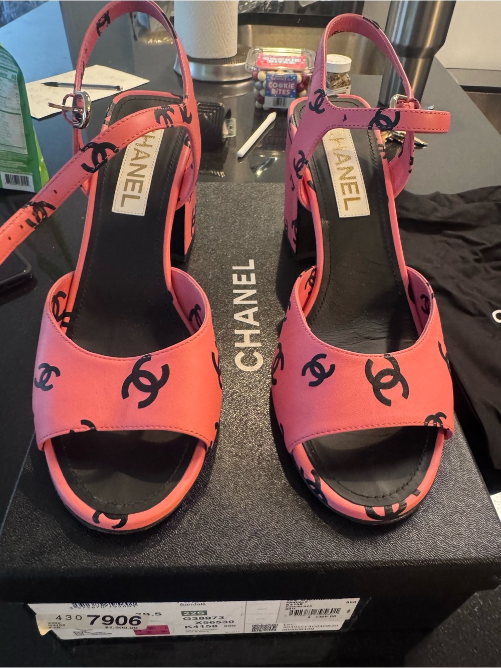 Chanel platform heels
